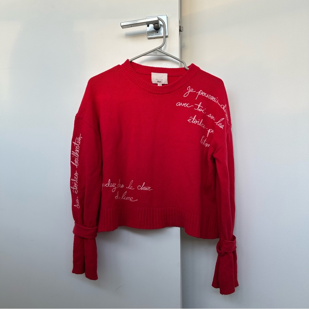 Cinq à Sept Josephine Pullover red sweater
